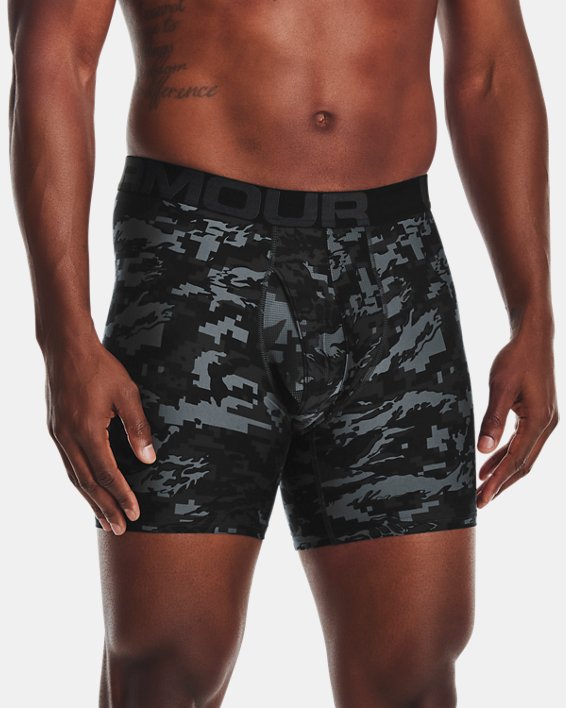 男士UA Tech™ Boxerjock® 6英寸內褲–兩條裝, Black, pdpMainDesktop image number 0